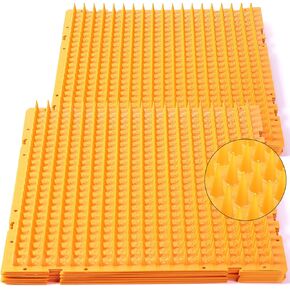Nuanchu 16 Pack Cat Repellent Outdoor Scat Mat Cats Dogs Plastic Mats with Spikes Clear Spiked Deterrent Training Pet Mat Cat Repellent Mats for Indoor Outdoor Supplies, 18.3 Square Feet, 16 x 13 Inch