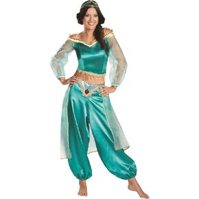 Disguise womens Disguise Women's Disney Aladdin Jasmine Sassy Prestige Costumes, Green, Large US