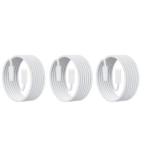 3 Pack USB C to USB C Charging Cable Compatible with iPhone 16/15 Pro Max/MacBook Air Air 13 inch/iPad Pro/Air/10th/4/5 - USB C to USB C Fast Charging Cable 1M White