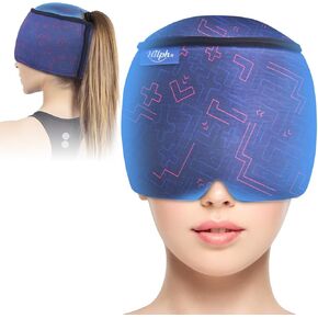 Hilph Headache Relief Therapy Chemo Ice Cap for Migraine, Gel Ice Cold Caps for Chemotherapy to Prevent Hair Loss, Tension, Stress Relief