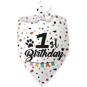 1st Birthday Dog Bandana Dogs First Birthday Puppy First Birthday Dog 1st Birthday Boy Girl Funny Dog Bandana Birthday Photo Prop Pet Scarf Accessories for Pet Dog Lovers Gifts