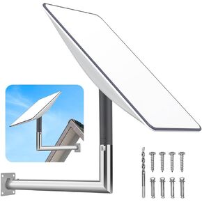 Heavy Duty Steel for Starlink Long Wall Mount,Starlink Pole Mount,Starlink Roof Wall Mounting kit Compatible with Star Link Gen2 Rectangular Dish Pipe Adapter and Pole Mount Kits