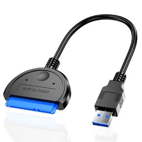 SATA to USB 3.0 Adapter Cable, USB 3.0 to 2.5" SATA III Hard Drive Adapter, External SATA USB Converter for SSD/HDD Data Transfer