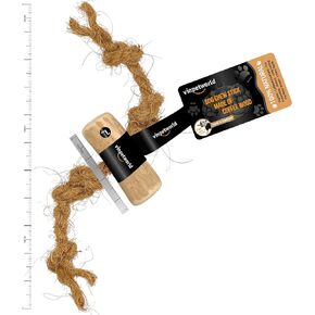 VINPETWORD Coffee Wood and Coconut Rope | Made of 100% Natural Coffee Wood and Coconut Rope, Delightful and Amazing for All Breeds (Large, Medium, and Small)
