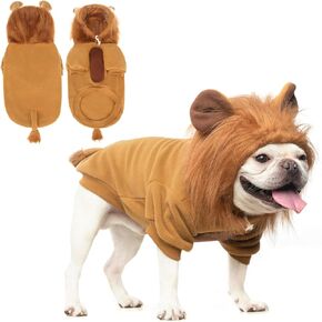 KOOLTAIL Dog Duck Costume Clothes, Funny Dog Outfits Fleece Sweater Hoodie, Pet Cute Halloween Cosplay Cold Weather Coats with Leash Hole for Small Medium Large Dogs Pug Pitbull Corgi Puppy, Yellow M