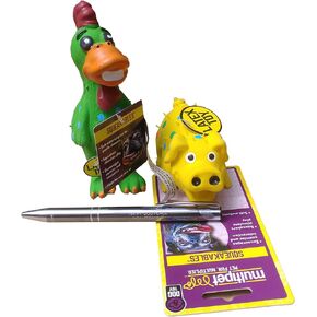 HDP Multipet Latex Squeaking Mini Toy Bundle Color:Chicken Pack of 3