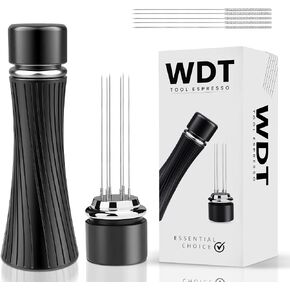 WDT Tool Espresso | Espresso Distribution Tool with 5 Extra Needles | 0.4mm Needles Espresso Stirrer | WDT with Aluminum Handle and Stand in Saudi Arabia