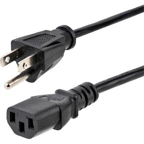 StarTech.com 10ft (3m) Computer Power Cord, NEMA 5-15P to C13, 10A 125V, 18AWG, Black Replacement AC Power Cord, Printer Power Cord, PC Power Supply Cable, Monitor Power Cable - UL Listed (PXT101_10)