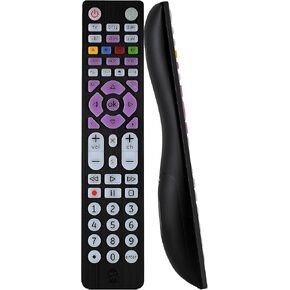 GE 6-Device Backlit Universal Remote Control for Samsung, Vizio, Lg, Sony, Sharp, Roku, Apple TV, Smart TVs, Streaming Players, Blu-Ray, DVD, Master Volume Control, Black, 47504