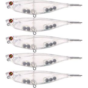 Lure Blanks, Unpainted Fishing Lures, 20pcs/lot 10cm 8.7g Wobble Plastic Unpainted Crankbait Fishing Lures Blank Lure Bodies for Making Lures