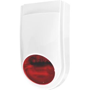 Outdoor Strobe Siren Alarm with 130 dB Alarm and Red Flashing LED Security Light Deterrent, Remote Alerts, Compatible with GRSICO Home Security Alarm System ONLY