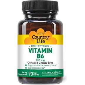 Country Life Vitamin B-2, Supports Health Eyes & Skin and Energy, 100mg, 100 Tablets, Certified Gluten Free, Certified Vegan, Certified Halal