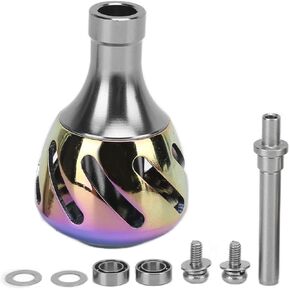 SUNGOOYUE Metal Fishing Knob, Colorful Reel Handle Knob Fishing Power Knob for Angler