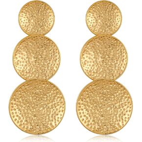Gold Dangle Earrings for Women Geometric Oval Dangle Earrings Gold Statement Earrings Fashion Jewelry Gifts