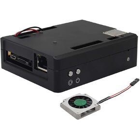 حافظة Geekworm من سبائك الألومنيوم باستخدام الحاسب الآلي لـ LattePanda V1.0 / Geekworm مرفقة مع مجموعة مروحة تبريد فائقة كتم الصوت للوحة الأم Latte Panda in Kuwait