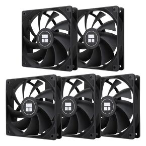 Thermalright TL-C12C X5 CPU Fan,Black Cooling Fan, PC Fan with 1550RPM Speed, 120mm Computer Case Cooler Fan,PWM Control Fan for Case and Liquid Cooler