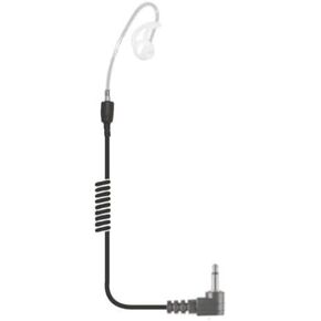 Fox Listen Only Short Tube Earpiece - 6 inch Coil Cable - 2.5mm Right Angle Plug