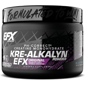 EFX Sports Kre-Alkalyn EFX Powder | pH Correct Creatine Monohydrate Powder Supplement | Strength, Muscle Growth & Performance | 110 Servings (Blue Frost)