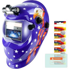 Welding Helmet Auto Darkening Welding Hood with Light True Color 1/1/1/2 Top Optical Clarity Wide Shade 9-13 Welder Helmet Welding Mask with Grinding (KTS-HD106)