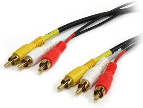 StarTech.com RCA3N1HQ12 كابل فيديو مركب مع صوت ستيريو RCA-M/M - 12 قدم in Saudi Arabia