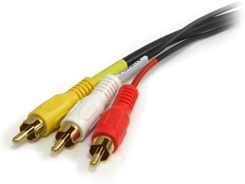 StarTech.com RCA3N1HQ12 كابل فيديو مركب مع صوت ستيريو RCA-M/M - 12 قدم in Saudi Arabia