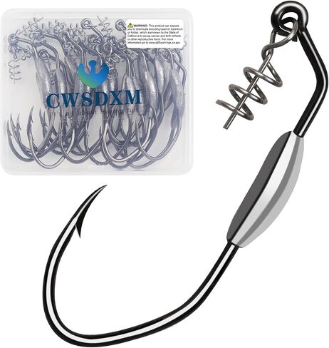 Twistlock Fishing Hooks, Swimbait Hooks Belly Offset Hooks Weighted Hook 1/0 3/0 4/0 for Soft Plastics Lures Fishing Saltwater Freshwater in Saudi Arabia
