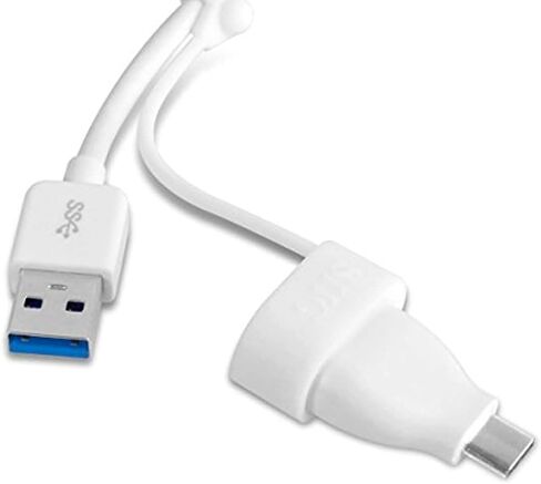 محول Siig SuperSpeed ​​​​3 منافذ USB 3.0 LAN Hub مع منفذ RJ45 Gigabit Ethernet ومحول USB-C إلى Type-A - أبيض in Kuwait