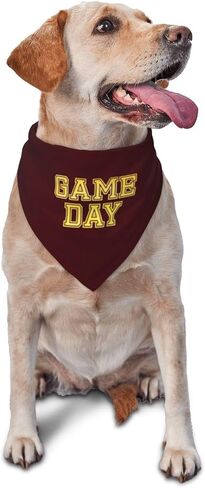 Game Day Football Dog Bandana,Funny Football Dog Bandana,Reversible Fall Pet Scarf for Dog Photo Prop Pet Accessories for Dog Lovers Owner (Brown) in Kuwait