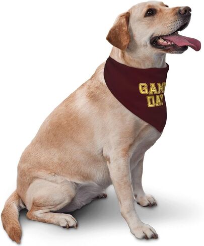 Game Day Football Dog Bandana,Funny Football Dog Bandana,Reversible Fall Pet Scarf for Dog Photo Prop Pet Accessories for Dog Lovers Owner (Brown) in Kuwait