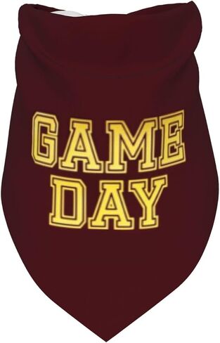 Game Day Football Dog Bandana,Funny Football Dog Bandana,Reversible Fall Pet Scarf for Dog Photo Prop Pet Accessories for Dog Lovers Owner (Brown) in Kuwait