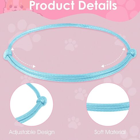 24Pcs Puppy ID Collars for Litter, Adjustable Soft Whelping Collars for Small Puppies, 2.2'' Min Colored Newborn Puppy Collars, Identification Collar Bands for Kitten Tiny Dogs Pet in Saudi Arabia