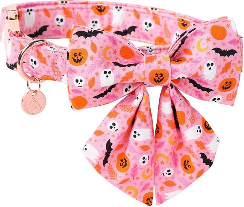 DOGWONG Christmas Red Plaid Dog Collar with Bowtie, Cute Cotton Dog Collars Red Christmas Dog Bowtie for Small Medium Large Dogs in Saudi Arabia