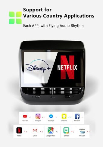 شاشة عرض المقعد الخلفي EJR لـ Tesla Model 3 & Model Y نظام تكييف الهواء للوسائط المتعددة الترفيه 7 بوصة LCD تعمل باللمس Android 12.0 2GB+32GB (2019.03-2022 Model 3 & Model Y) in Kuwait