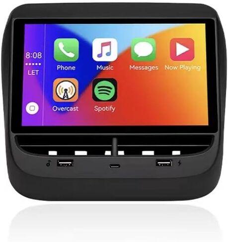 شاشة عرض المقعد الخلفي EJR لـ Tesla Model 3 & Model Y نظام تكييف الهواء للوسائط المتعددة الترفيه 7 بوصة LCD تعمل باللمس Android 12.0 2GB+32GB (2019.03-2022 Model 3 & Model Y) in Kuwait