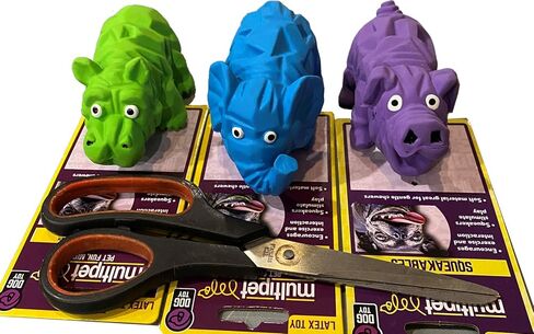 HDP Multipet Latex Squeaking Mini Toy Bundle Color:Chicken Pack of 3 in Saudi Arabia