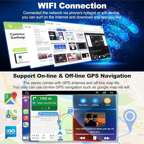 راديو سيارة Android 12 لسيارة شيفروليه سيلفرادو وجي إم سي سييرا 2014-2018، ستيريو سيارة بشاشة لمس IPS مقاس 10 بوصات مع تشغيل لاسلكي، Android Auto، نظام تحديد المواقع العالمي (GPS)، بلوتوث، FM، راديو سيلفرادو 4+64 جيجابايت مع كاميرا احتياطية in Kuwait