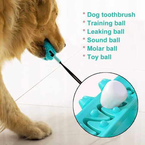 Dog Chew Toy with Suction Cup for Aggressive Chewers,Puppy Training Treats Food Dispensing Toothbrush Pet Teeth Cleaning Rope Toys for Dogs in Saudi Arabia