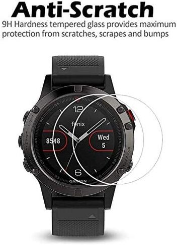 46mm Screen Protector,[3 Pack] 9H Hardness Tempered Glass Screen Protector for Universal Round Watch with Anti-Fingerprint Bubble-Free Crystal Clear (46mm Diameter) in Kuwait