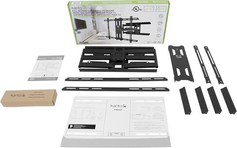 حامل تلفزيون على الحائط بحركة كاملة من Kanto PX600 لتلفزيونات 37 بوصة - 75 بوصة | أسود in Kuwait