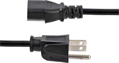 سلك طاقة الكمبيوتر القياسي بطول 10 أقدام - NEMA 5-15P إلى C13-10ft NEMA 5-15P إلى IEC 320 C13 كابل الطاقة in Kuwait