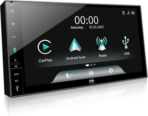 OneCarStereo Linux شاشة لمس كاملة مزدوجة DIN ستريو السيارة يدعم CarPlay Android Auto، مدمج TDA7851 مع مخرج Preamp 4V، ملاحة 7 بوصة في لوحة القيادة مع راديو FM AM RDS in Kuwait