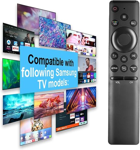 جهاز تحكم عن بعد بديل عالمي لأجهزة تلفزيون Samsung Smart-TV LCD LED UHD QLED، مع Netflix وPrime Video وأزرار Rakuten (ناعمة) in Saudi Arabia
