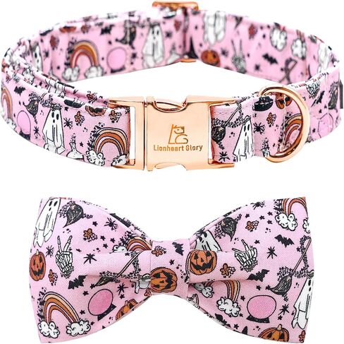 Lionheart glory Dog Collar Fall Dog Collars with Bow Plaid Dog Collar Bow Female Male Pet Collar Dogs Collar Bows Duty Adjustable Dog Bow Collars for Small Dogs in Kuwait