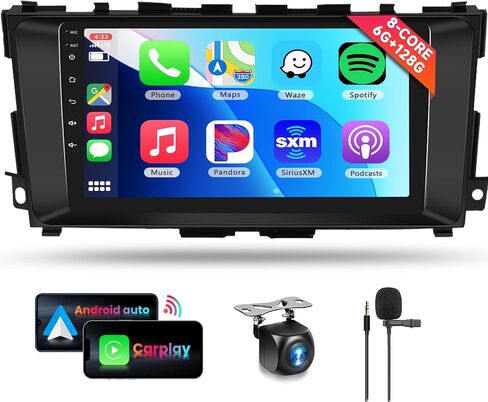 8 CORE 6G+128G راديو السيارة ستيريو لنيسان ألتيما 2013-2018 مع CarPlay اللاسلكي/Android Auto، 9 بوصة 1280 * 720P IPS شاشة تعمل باللمس Android 13 GPS WiFi Bluetooth 32-Band DSP Camera in Saudi Arabia