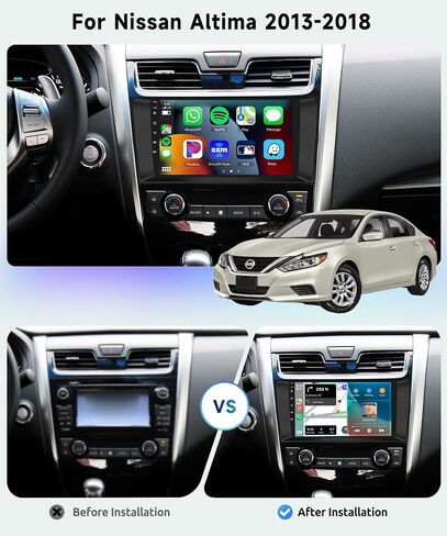 8 CORE 6G+128G راديو السيارة ستيريو لنيسان ألتيما 2013-2018 مع CarPlay اللاسلكي/Android Auto، 9 بوصة 1280 * 720P IPS شاشة تعمل باللمس Android 13 GPS WiFi Bluetooth 32-Band DSP Camera in Saudi Arabia