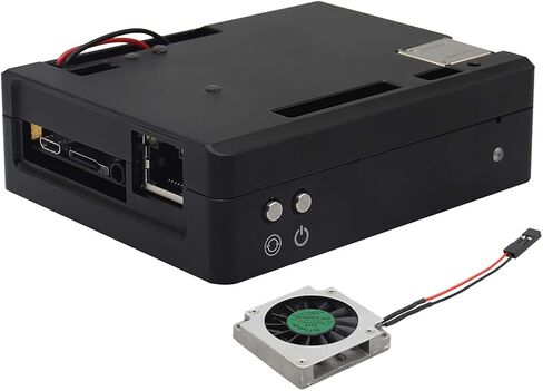 حافظة Geekworm من سبائك الألومنيوم باستخدام الحاسب الآلي لـ LattePanda V1.0 / Geekworm مرفقة مع مجموعة مروحة تبريد فائقة كتم الصوت للوحة الأم Latte Panda in Kuwait