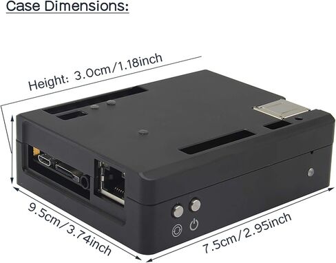 حافظة Geekworm من سبائك الألومنيوم باستخدام الحاسب الآلي لـ LattePanda V1.0 / Geekworm مرفقة مع مجموعة مروحة تبريد فائقة كتم الصوت للوحة الأم Latte Panda in Kuwait
