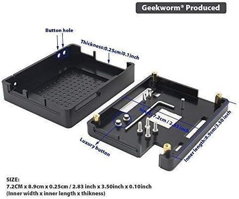 حافظة Geekworm من سبائك الألومنيوم باستخدام الحاسب الآلي لـ LattePanda V1.0 / Geekworm مرفقة مع مجموعة مروحة تبريد فائقة كتم الصوت للوحة الأم Latte Panda in Kuwait