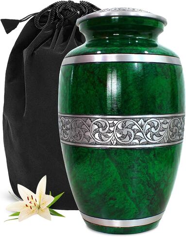 Small Marble Urn for Human Ashes - Handcrafted Mini Urn for Men & Women - Small Keepsake Urn for Ashes - Honor Your Loved One with Cremation Small Urn for Male & Female (Gray, Small) in Saudi Arabia