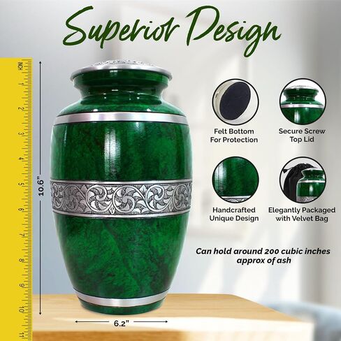 Small Marble Urn for Human Ashes - Handcrafted Mini Urn for Men & Women - Small Keepsake Urn for Ashes - Honor Your Loved One with Cremation Small Urn for Male & Female (Gray, Small) in Saudi Arabia